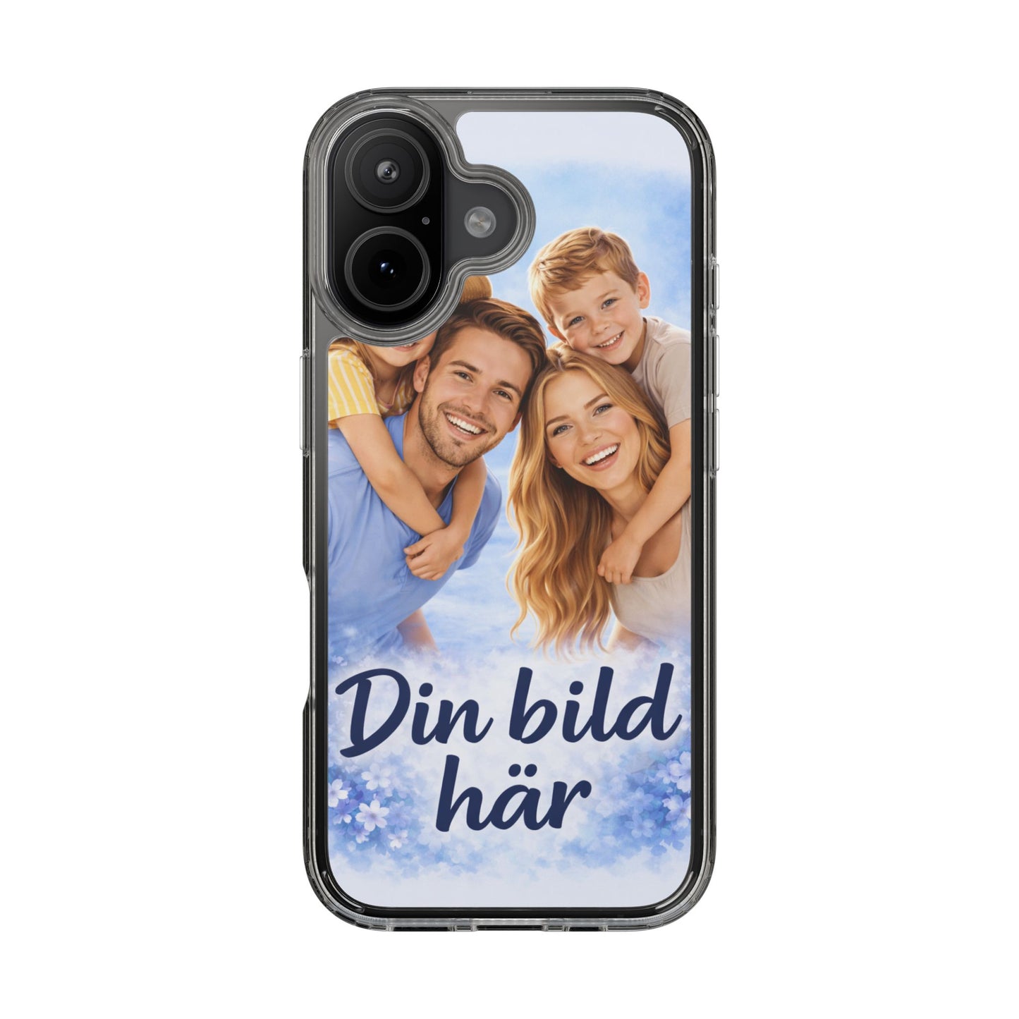 Custom Clear Phone Case – Personalized Photo "Din bild här" Protective Cover