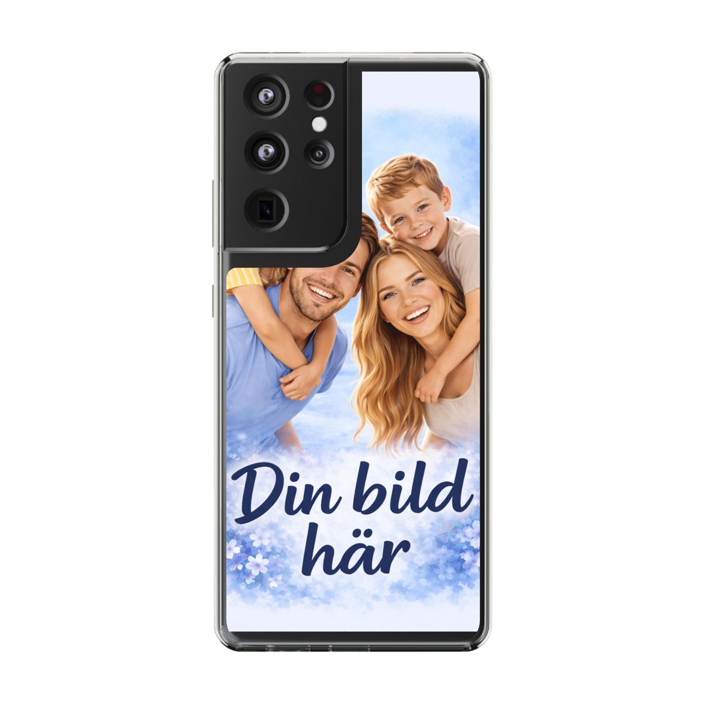 Custom Clear Phone Case – Personalized Photo "Din bild här" Protective Cover