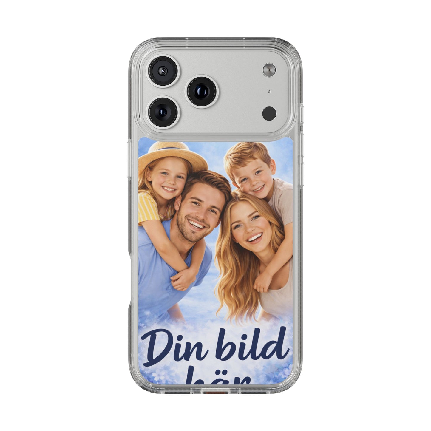 Custom Clear Phone Case – Personalized Photo "Din bild här" Protective Cover