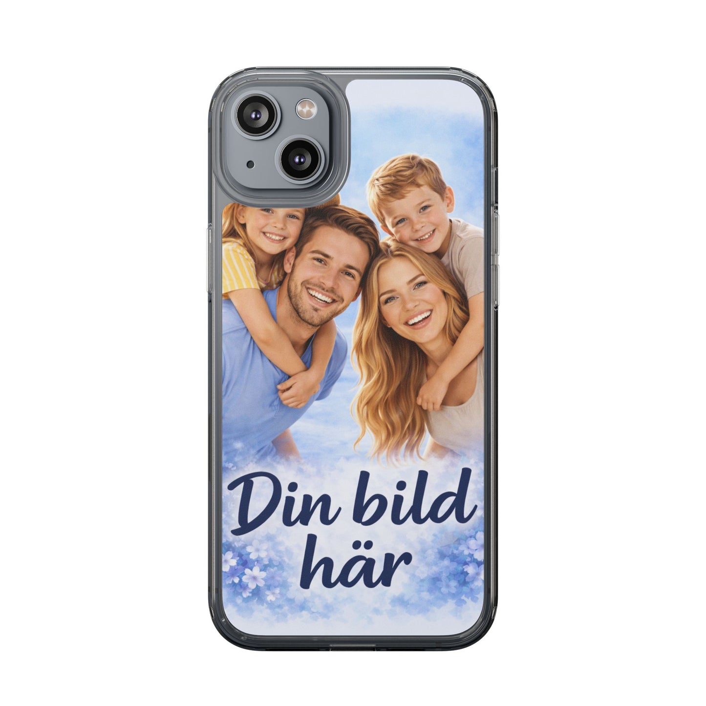 Custom Clear Phone Case – Personalized Photo "Din bild här" Protective Cover
