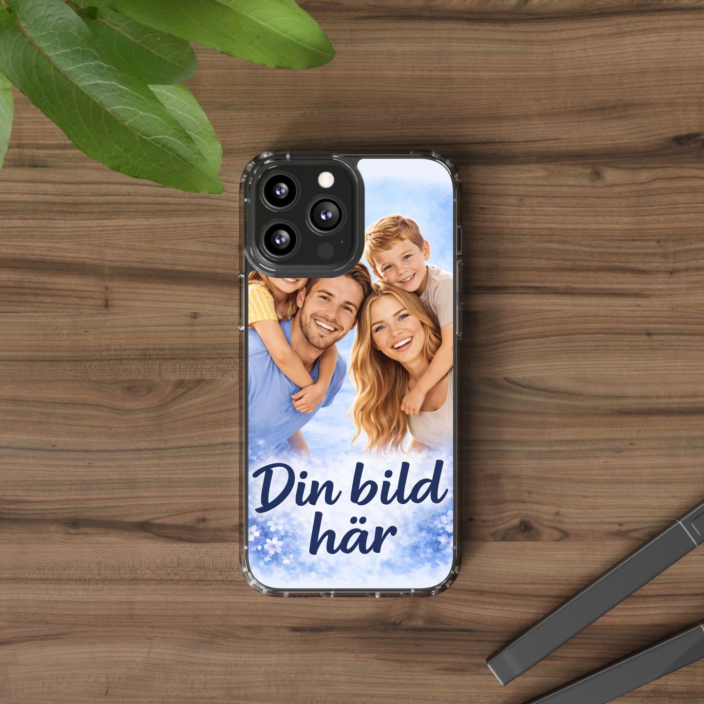 Custom Clear Phone Case – Personalized Photo "Din bild här" Protective Cover