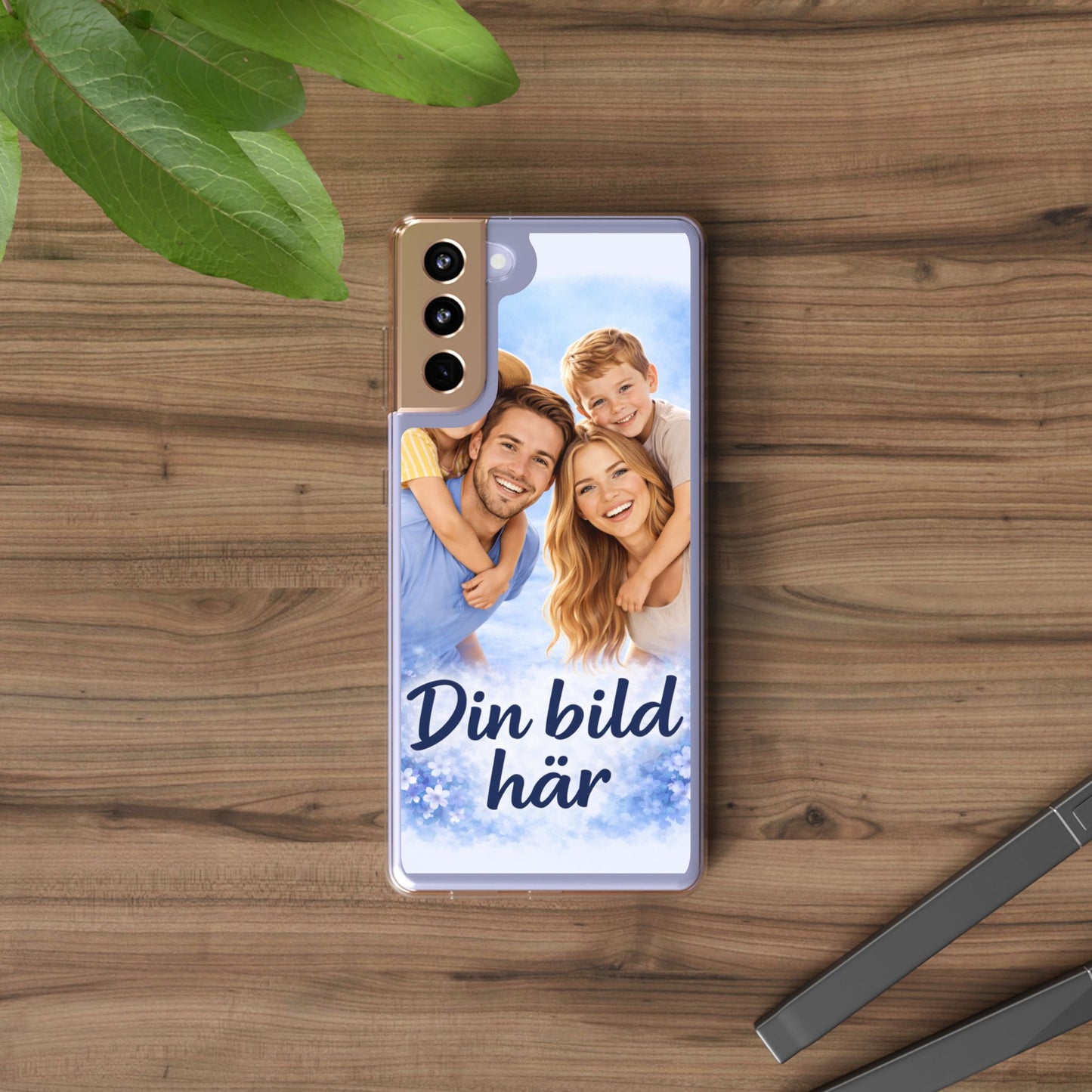 Custom Clear Phone Case – Personalized Photo "Din bild här" Protective Cover