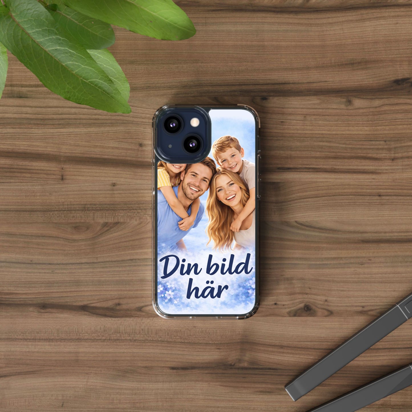 Custom Clear Phone Case – Personalized Photo "Din bild här" Protective Cover