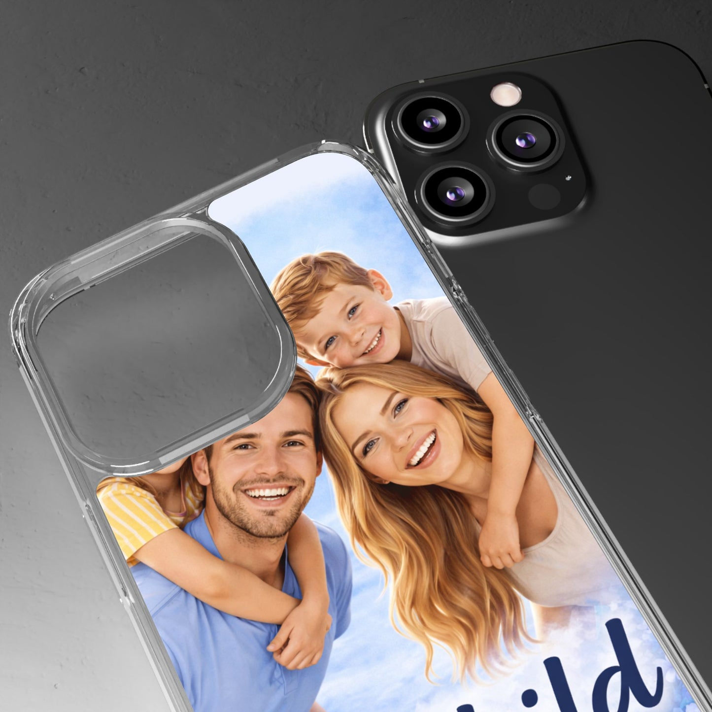 Custom Clear Phone Case – Personalized Photo "Din bild här" Protective Cover