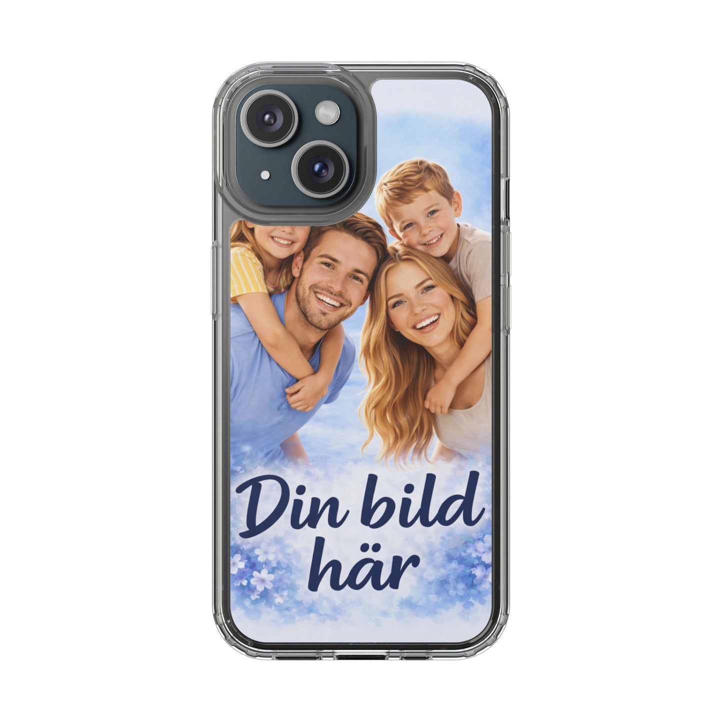 Custom Clear Phone Case – Personalized Photo "Din bild här" Protective Cover