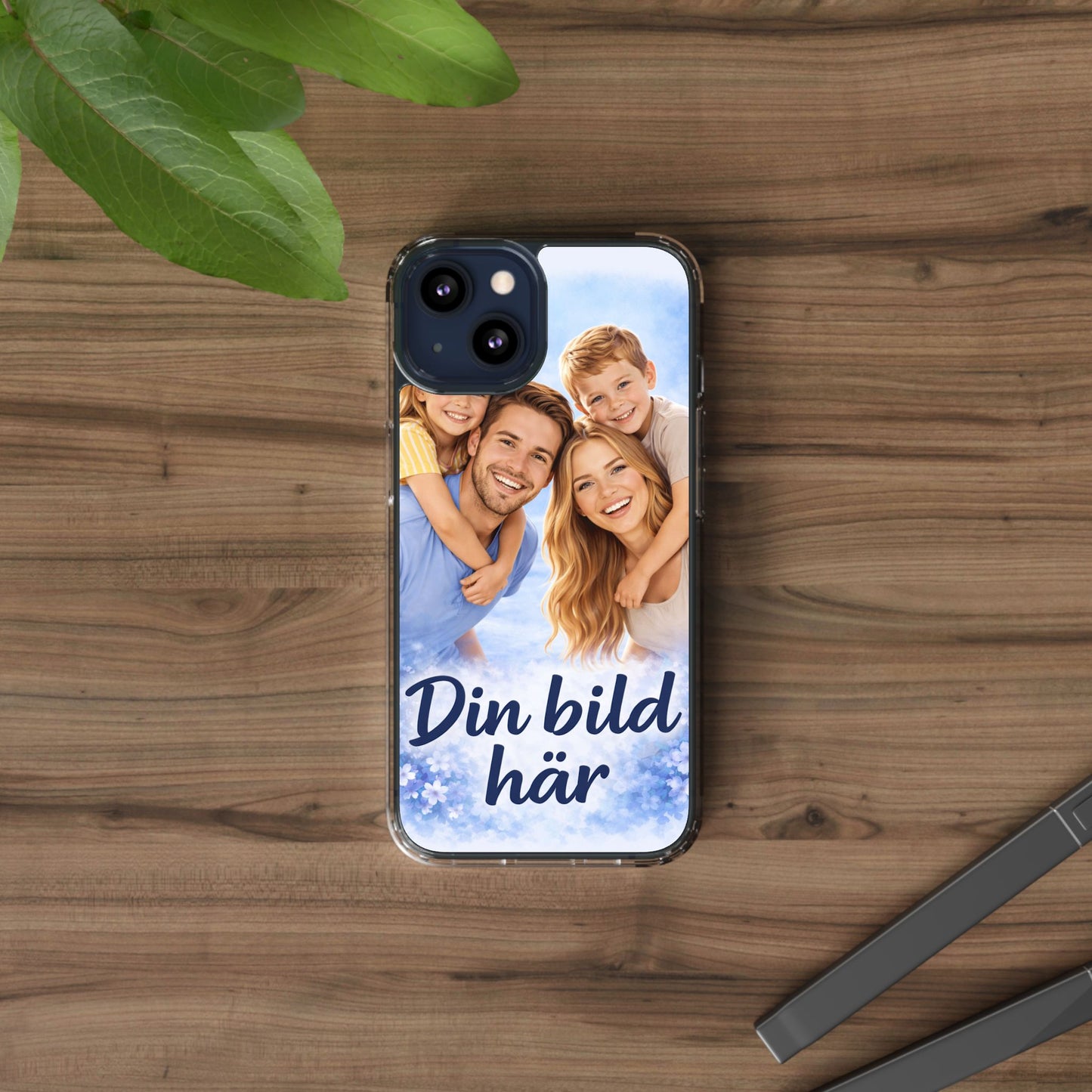 Custom Clear Phone Case – Personalized Photo "Din bild här" Protective Cover
