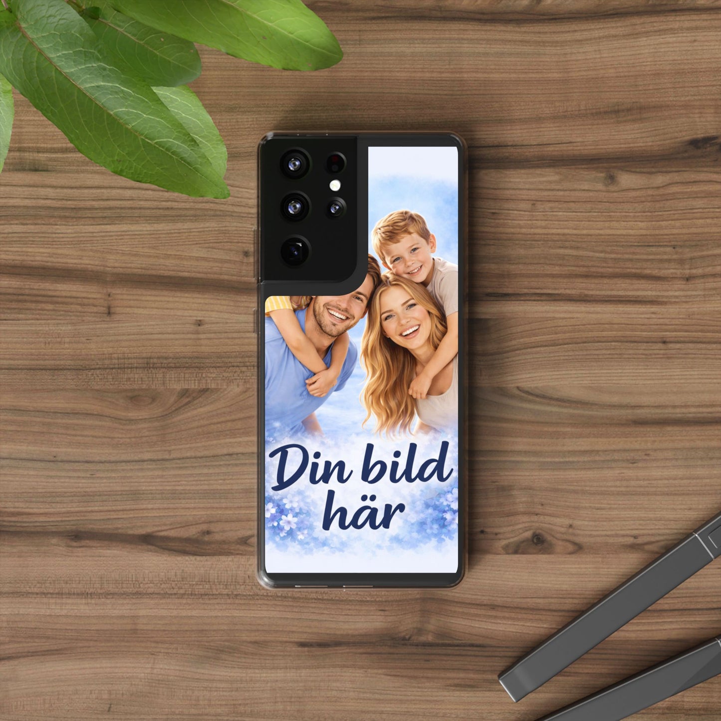 Custom Clear Phone Case – Personalized Photo "Din bild här" Protective Cover